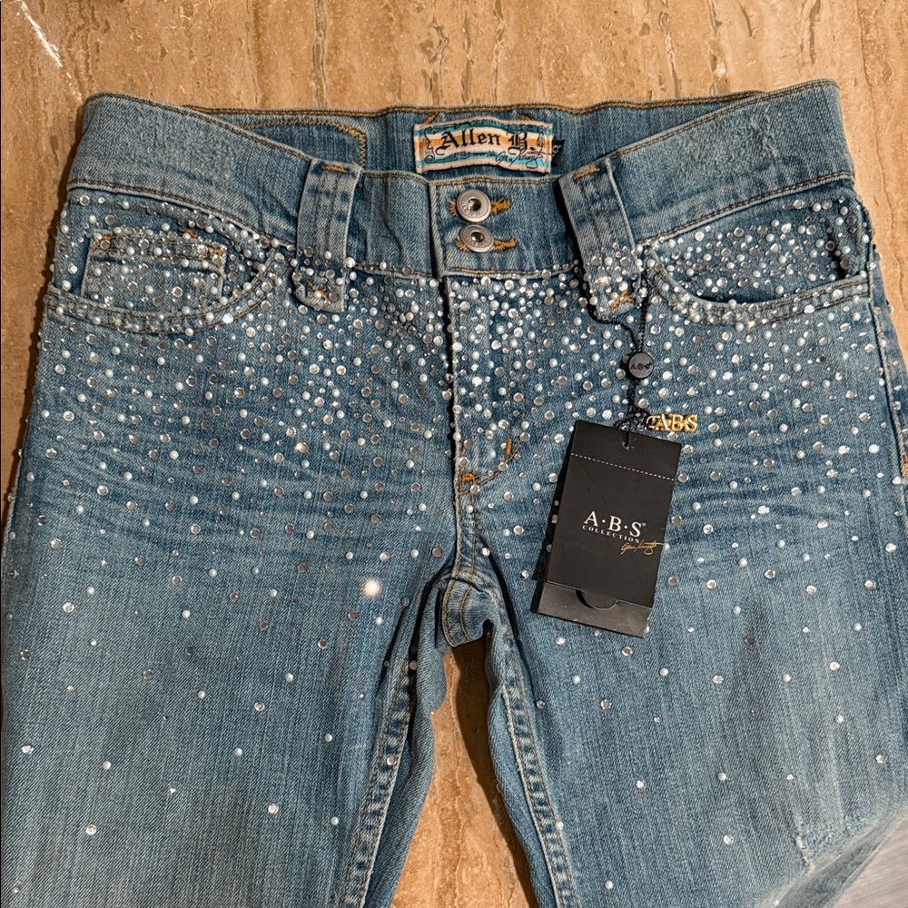 Allen B. Light Blue Jeans with Rhinestones